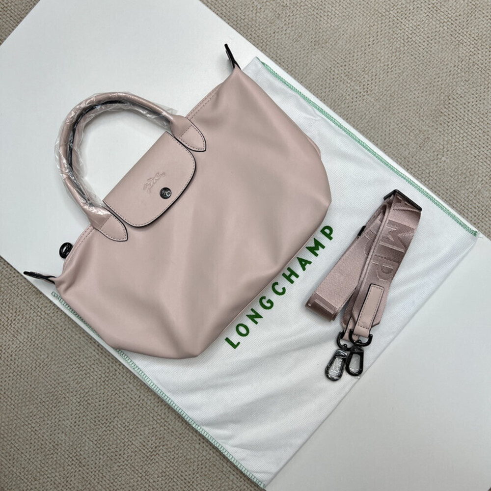 Longchamp Blush Pink Leather Tote Bag